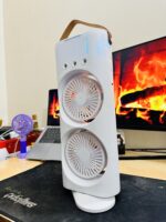 Rechargeable Double Ended Spray Fan with Portable Air Cooler and LED Light Air Humidifier - Image 2